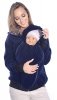 MijaCulture - Maternity Warm Fleece Hoodie / Jacket / Sweatshirt / for Baby Carriers 4047/M51 Dark Blue
